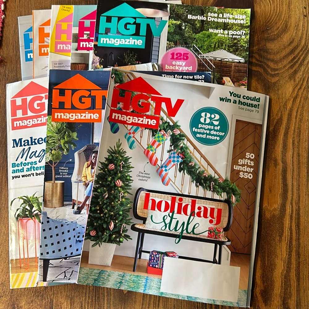HGTV magazines. Complete 2023. 8 issues. EUC.